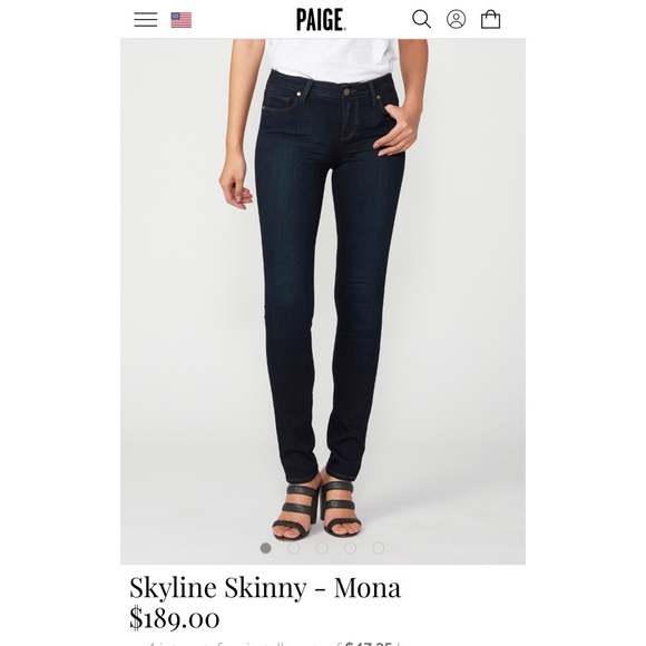 PAIGE Jeans, Skyline Skinny, Size 30 - Picture 7 of 9